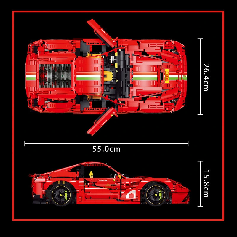 Super 18K K100 Technic ‘Ferrari’ F12 building blocks 3571pcs bricks Toys For Gift ship from China