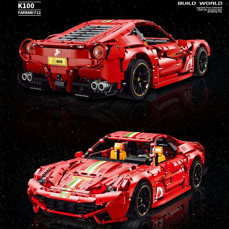 Super 18K K100 Technic ‘Ferrari’ F12 building blocks 3571pcs bricks Toys For Gift ship from China