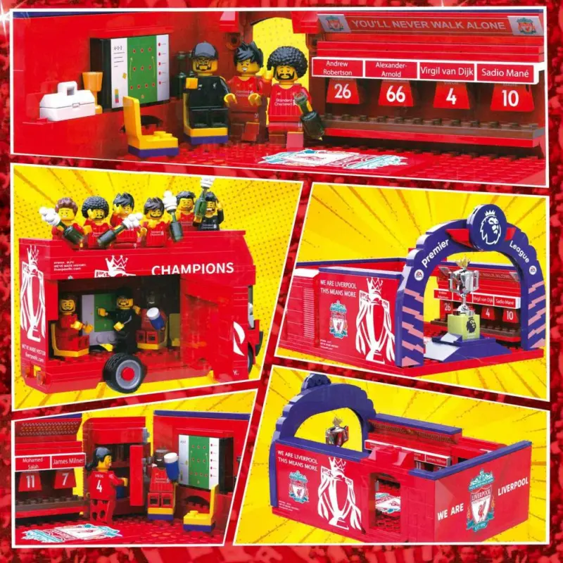 MK91878 Idea Liverpool 1920 Premier League Winning Podium Limited commemorative building blocks 420pcs ship from China