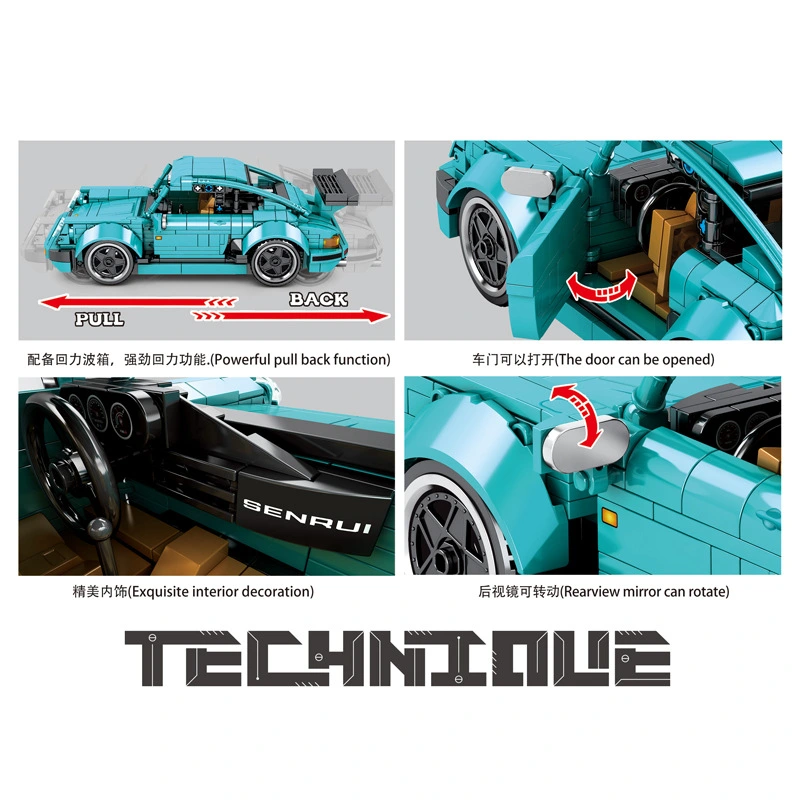 SY 8310 Technic 'Porsche' 911 sports car building blocks 717pcs bricks Toys For Gift ship from China