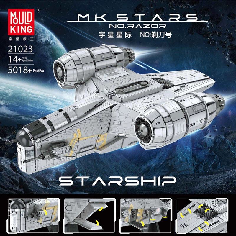 Mould King 21023 Star Plan Series The Razor Crest Building Blocks 5018pcs bricks Toys For Gift Ship From China
