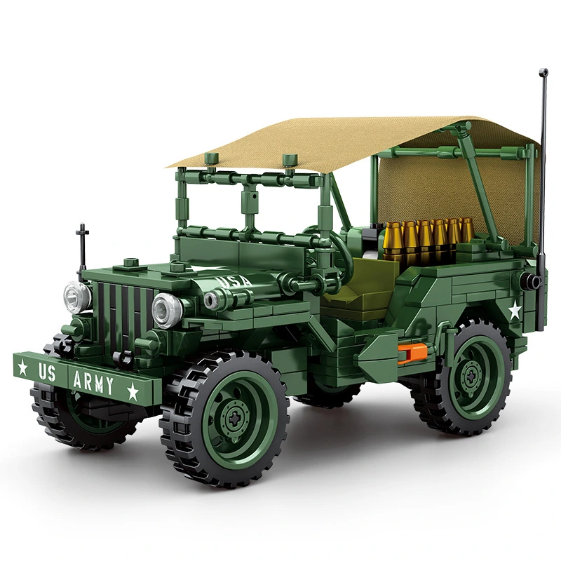 【Clearance Stock】SEMBO 705805 Military Series Willis MB off-road jeep Building Blocks 807pcs Toys For Gift ship from China