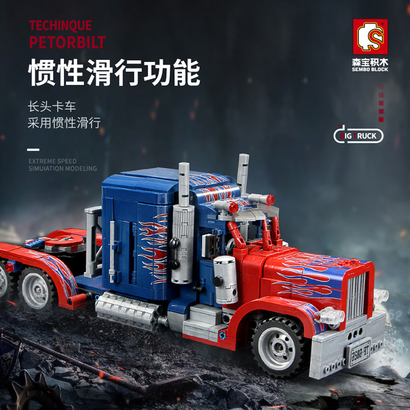 SEMBO 701803 Movie &amp; Games Optimus Prime Truck Building Blocks 849pcs Toys For Gift Ship From China