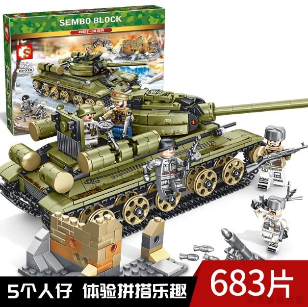 SEMBO 101038 Military series Soviet T-34 tank Building Blocks 683pcs Bricks Toys For Gift Ship From China