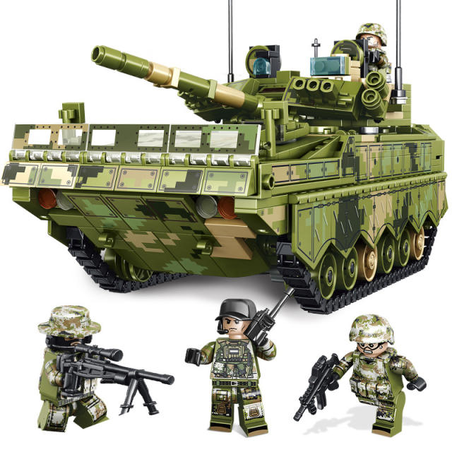 SEMBO 105731 Military series ZBD-04 Type Pass Infantry Fighting Vehicle building blocks 910pcs Toys For Gift from China