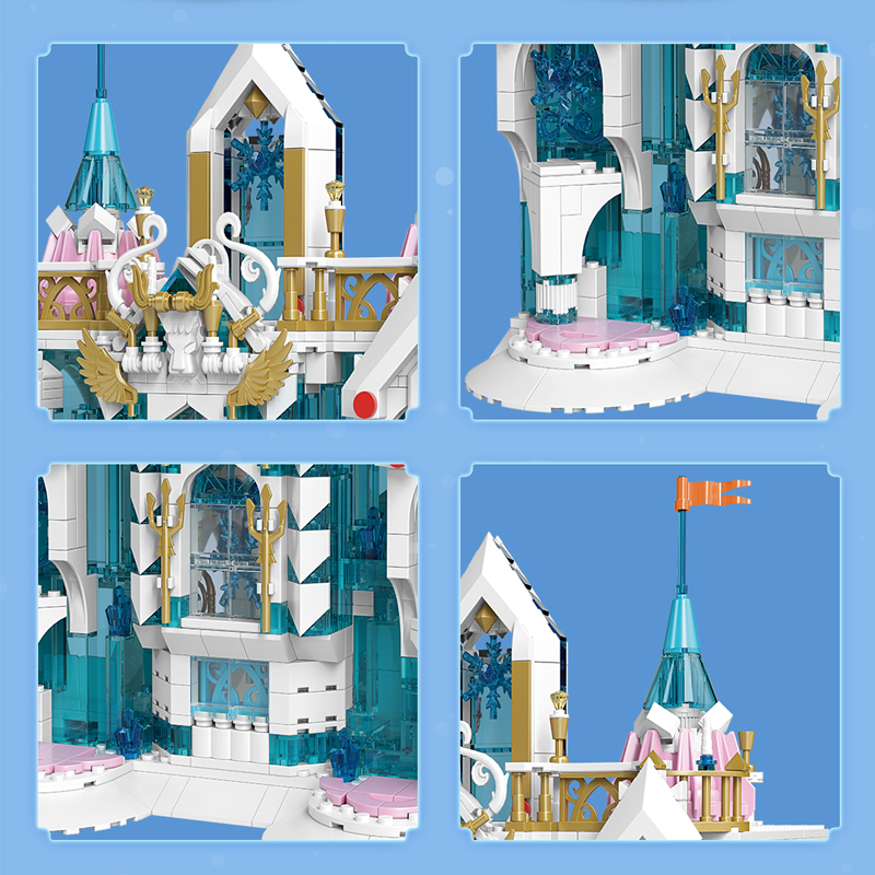 Mould King 11008 Castle series Snow Palace building blocks 1096pcs Toys For Gift ship from China