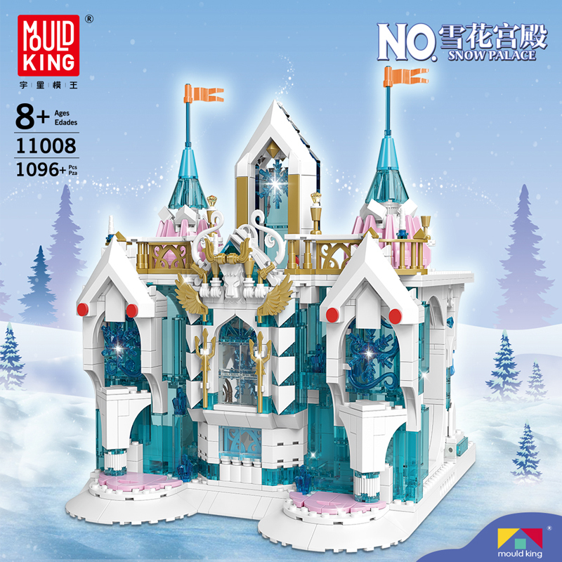 Mould King 11008 Castle series Snow Palace building blocks 1096pcs Toys For Gift ship from China