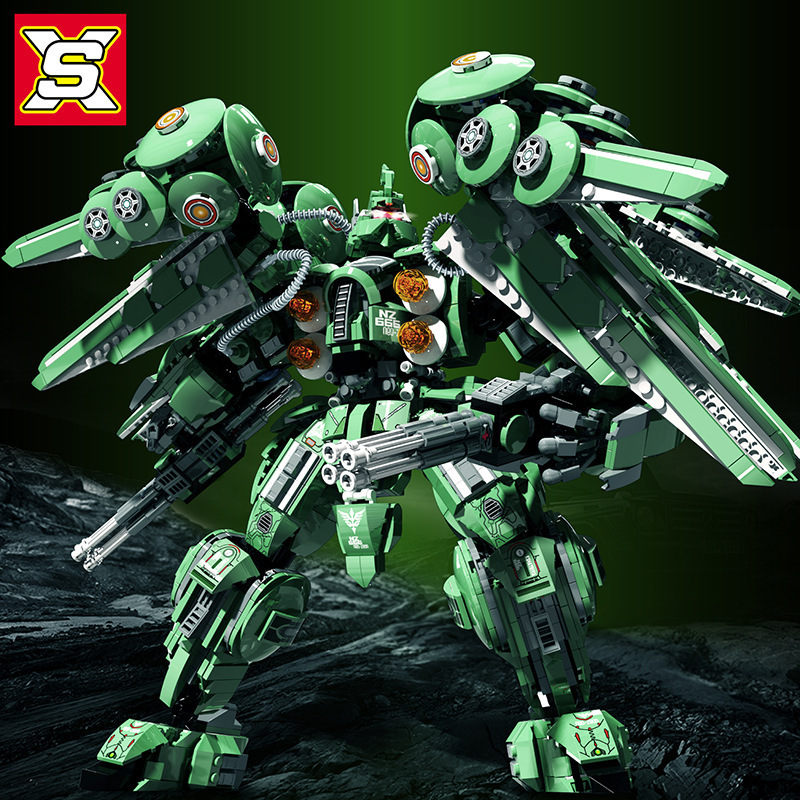 SX9027 Kshatriya Fighter Armor Model Children's Educational Small Particles Assembled Building Block Toys 2091pcs