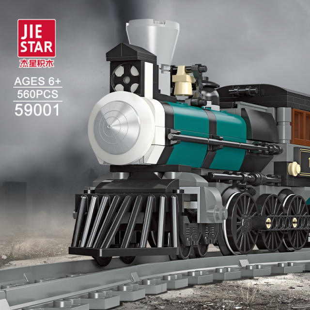 JIESTAR 59001 Technic TH10 Steam Train model building blocks 560pcs Toys For Gift ship from China