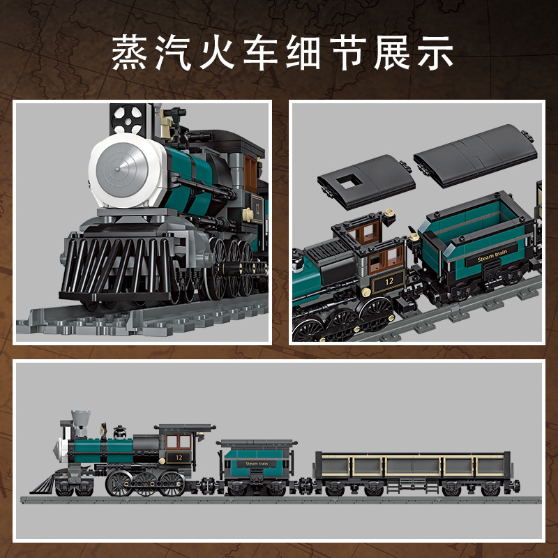 JIESTAR 59001 Technic TH10 Steam Train model building blocks 560pcs Toys For Gift ship from China