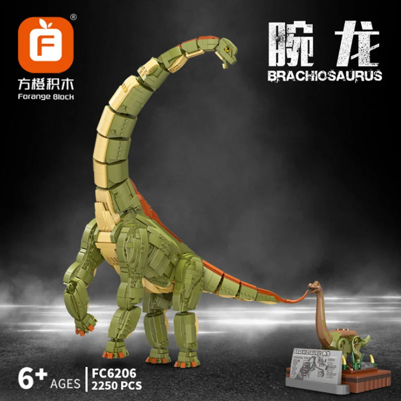 Forange FC6206 Jurassic Dinosaur Series Brachiosaurus Building Blocks 2250pcs Bricks Toys For Gift Ship From China