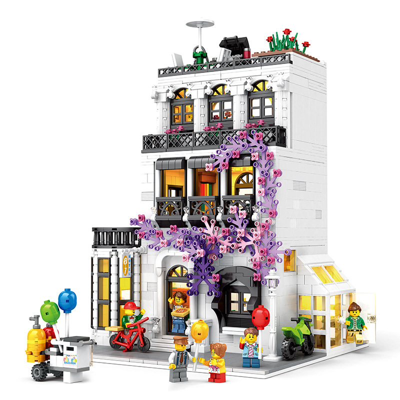 JUHANG 86012 City Street  Europe Garden Street Light version Building Blocks 1914pcs Toys For Gift from China