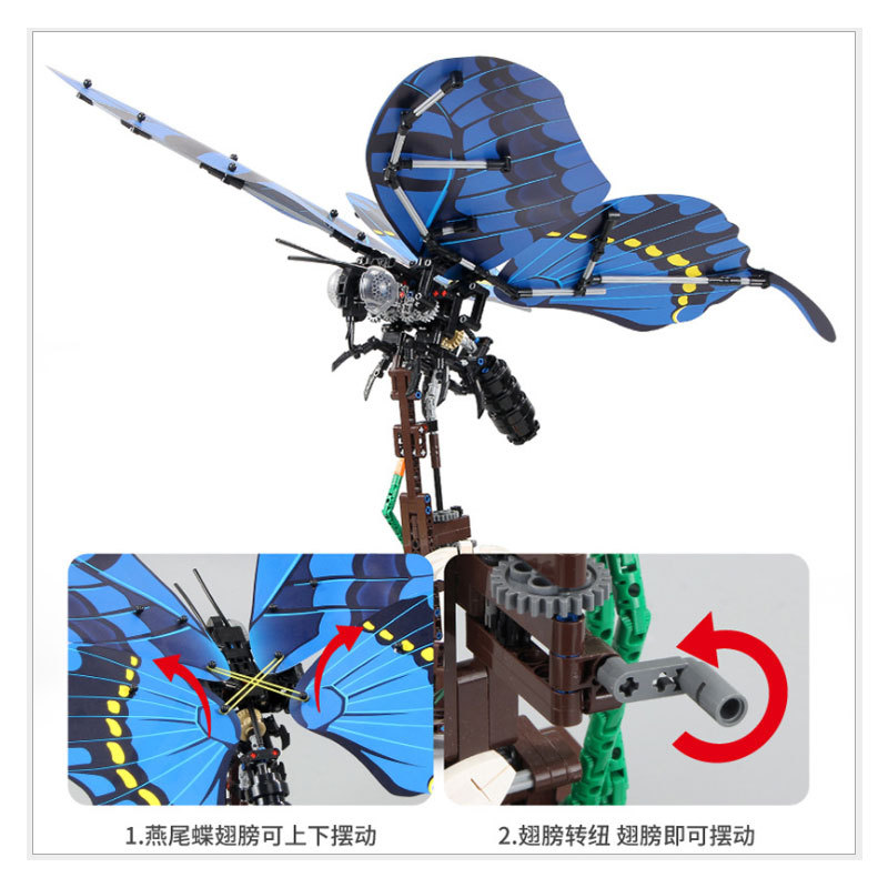 Sembo Blocks 703601 Techinque Series Swallowtail Butterfly Building Blocks 564pcs Bricks Toys Model Ship From China