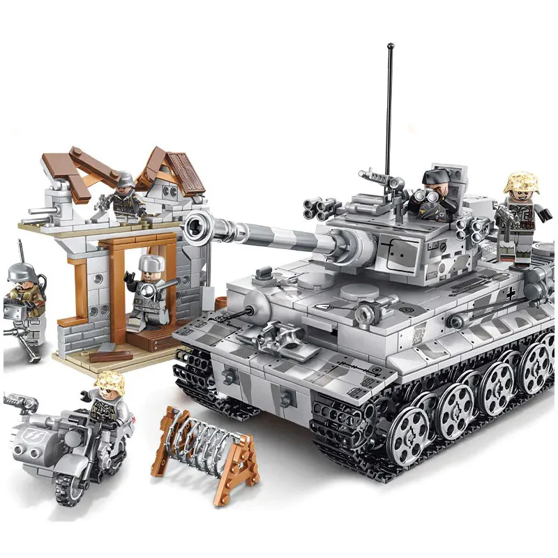 SEMBO 101401 Military series Tiger Tank building blocks 1154pcs Toys For Gift ship from China
