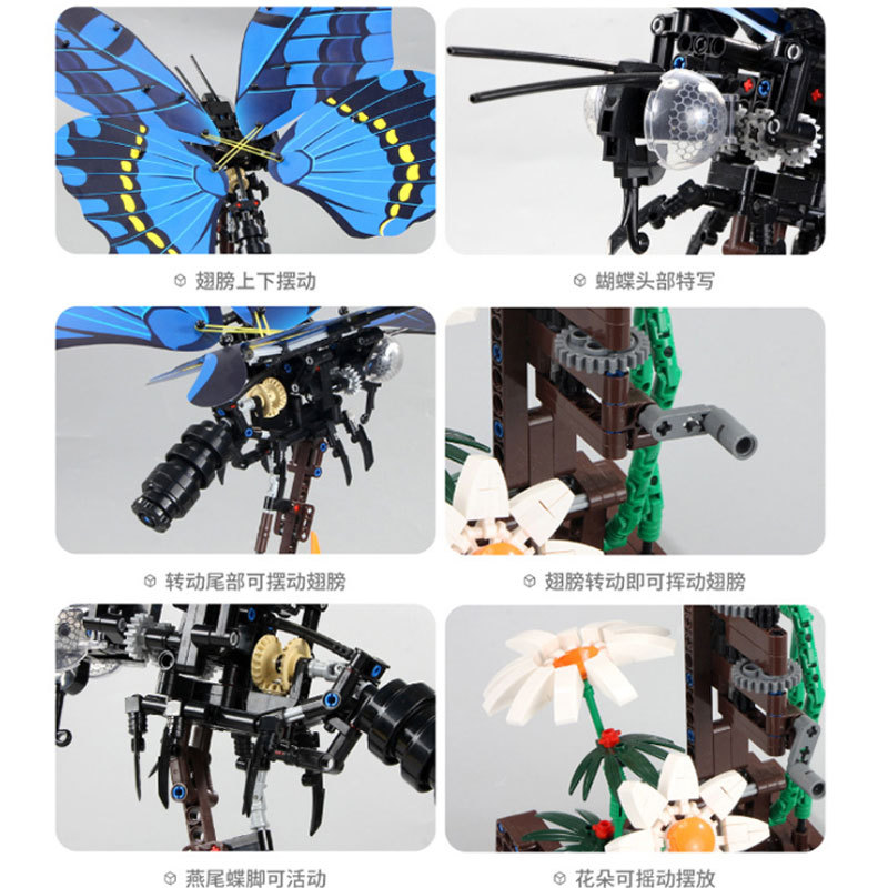 Sembo Blocks 703601 Techinque Series Swallowtail Butterfly Building Blocks 564pcs Bricks Toys Model Ship From China