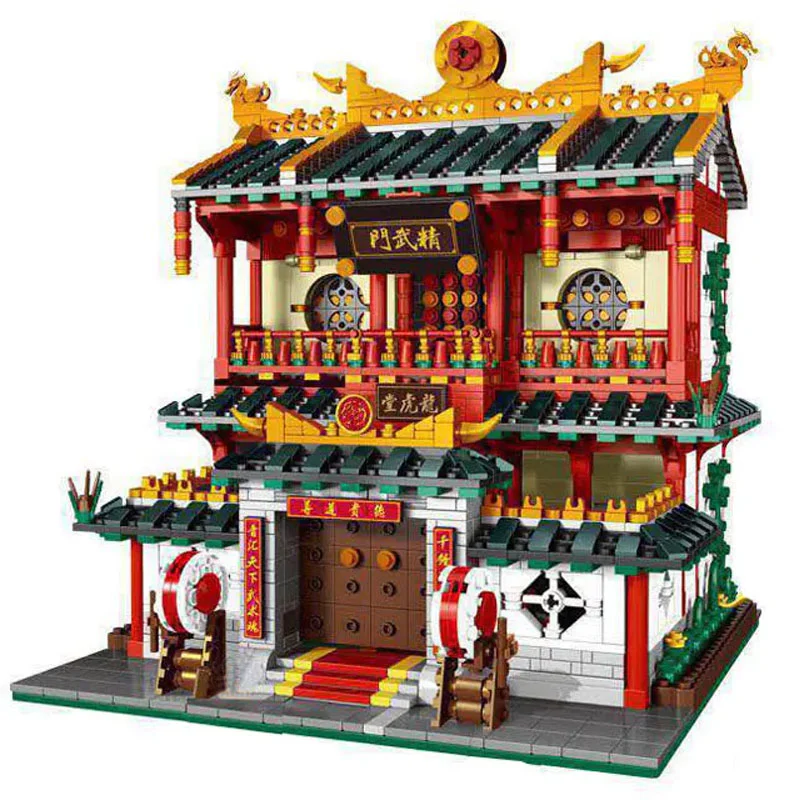 XINGBAO 01004 Creator Expert Steet View Series China Town Martial Art Schools Set Building Blocks 2882pcs Bricks Toys From China