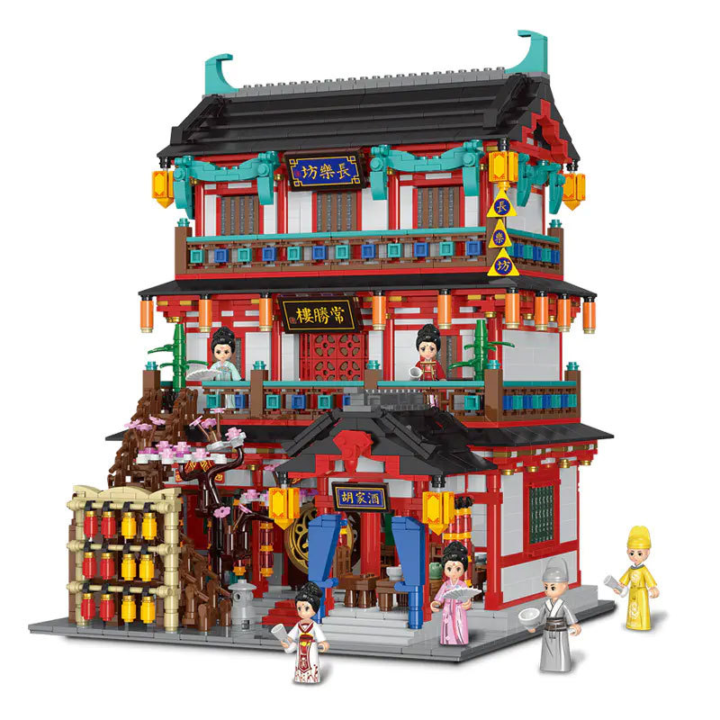 XingBao 01030 Creator Series Tang Dynasty "The Changlefang" Tavern Big Building Blocks 3274pcs Bricks Toys Model Ship From China
