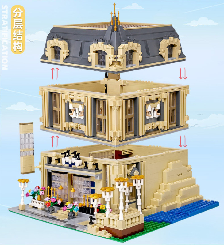 【Special Price】ZHEGAO QL0927 Street View Series Carlos Hotel Building Blocks 2099pcs Bricks Toy Model From China