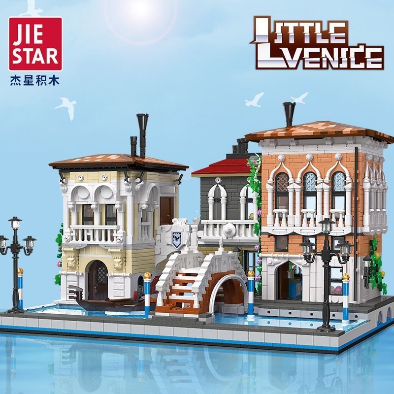 JIESTAR 89122 Idea Creator Series The Little Venice Building Blocks 3050pcs Bricks Toys Model Ship From China