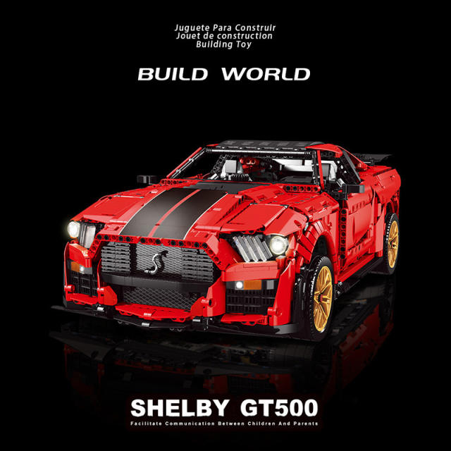 Super18K K135 Technic SHELBY GT500 Mustang 1:8 Model Building Blocks Sports Car Model 3386pcs From China
