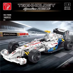 TAIGAOLE T5009 Technic Formula F1 car White 1:8 Building Block model 1682pcs Ship From China