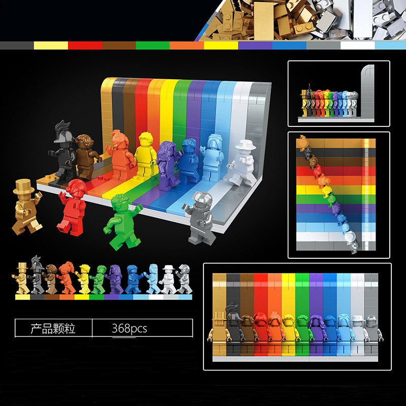00516 Idea series MOC 12 color minifigures Everyone Is Awesome Building Block 368pcs Bricks 40516 Ship From China