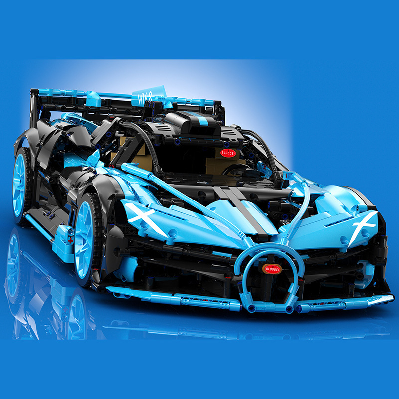 KBox 10211B Technice Blue Bugatti Bolide Building Blocks 3588pcs Bricks From China