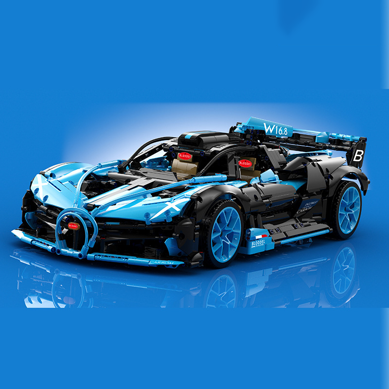 KBox 10211B Technice Blue Bugatti Bolide Building Blocks 3588pcs Bricks From China