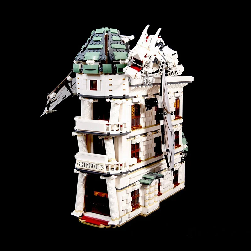 032101 MORK MOC City Street View Series Diagon Alley Bank Toy Model 4185Pcs Building Block Toy Ship From Europe 3-7 Days Delivery