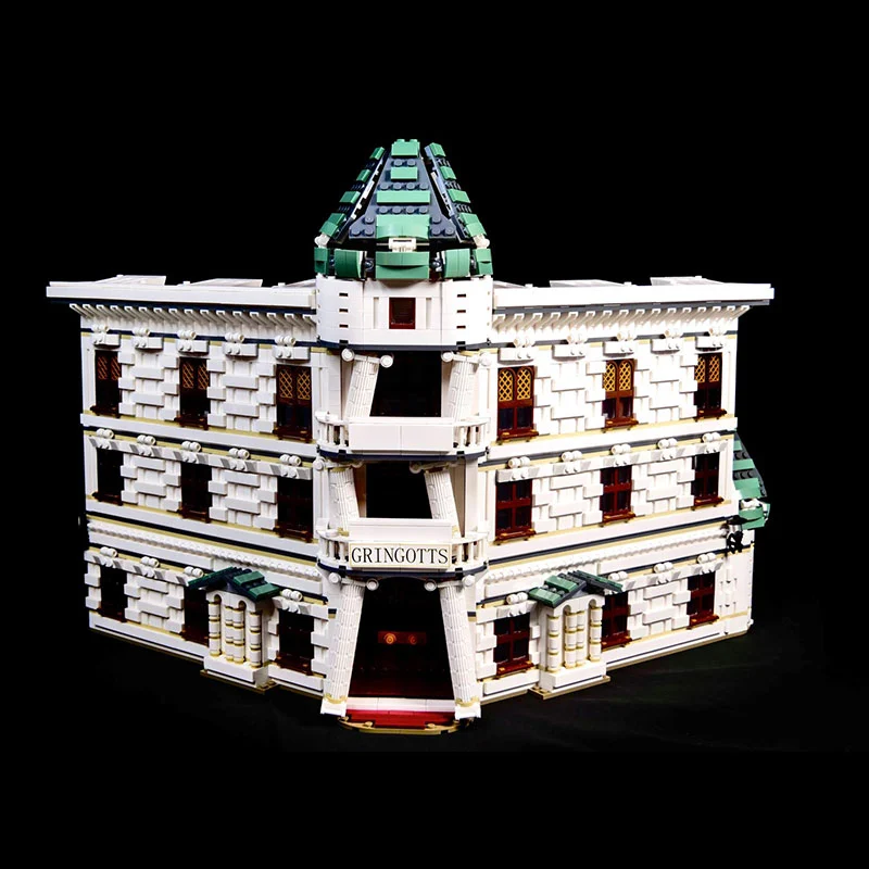 032101 MORK MOC City Street View Series Diagon Alley Bank Toy Model 4185Pcs Building Block Toy Ship From Europe 3-7 Days Delivery