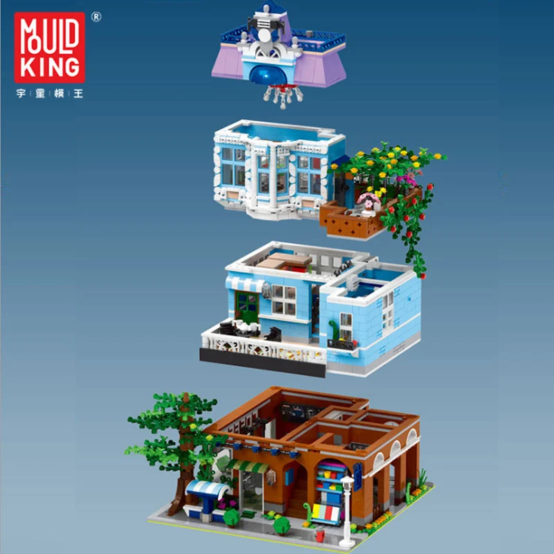 Mould King 16004 Expert Series Coffee Cafe Shop Building Blocks 3430pcs Bricks Toys Model From China