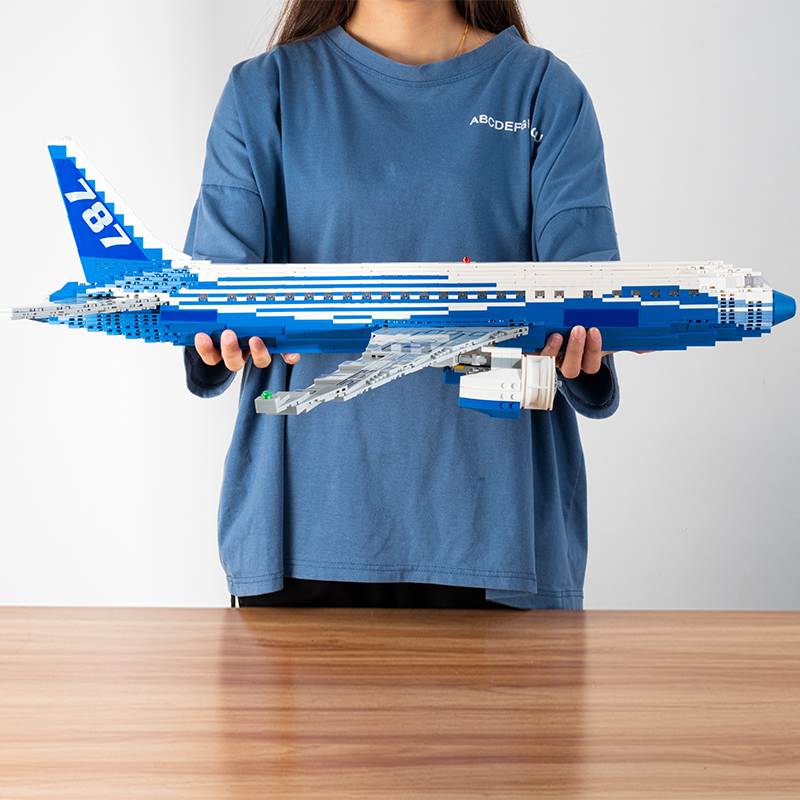 DK 80009 City series static version Boeing 787 Dreamliner airplane Building Block model 1353pcs From China