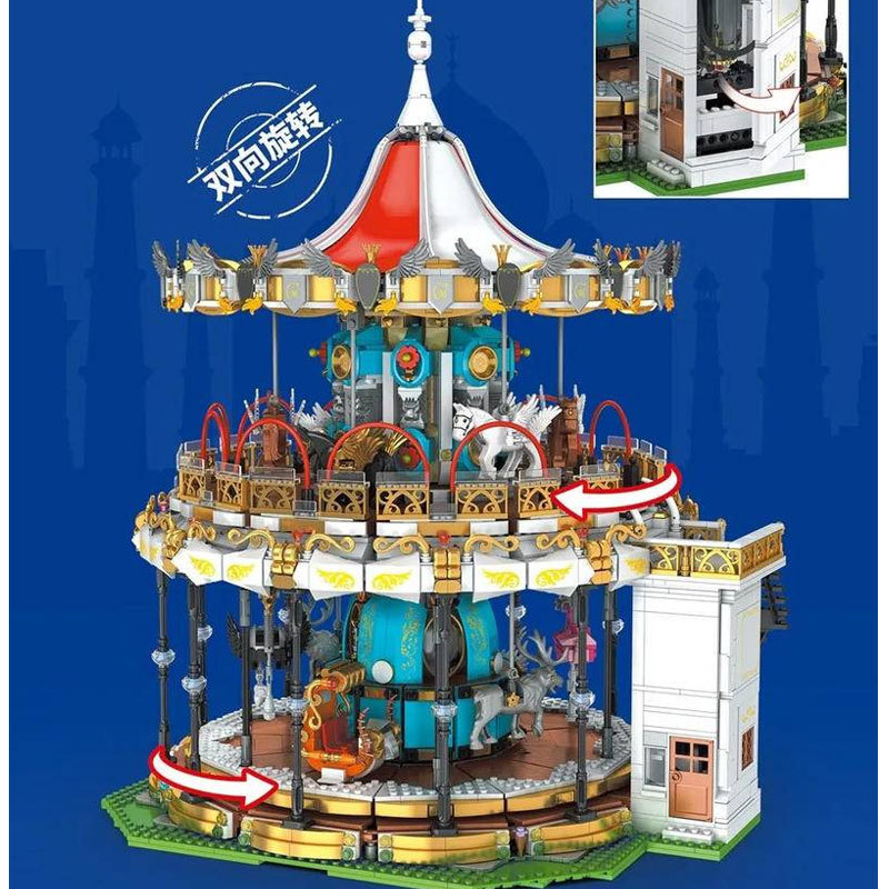 Mould King 11011 Creator Series MKingLand：Carousel Building Blocks 5086pcs Bricks Ship From China