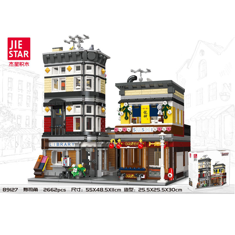 JIESTAR 89127 Expert Series Japanese Sushi Restaurant Building Blocks 2662pcs Bricks Toys Model Ship From China