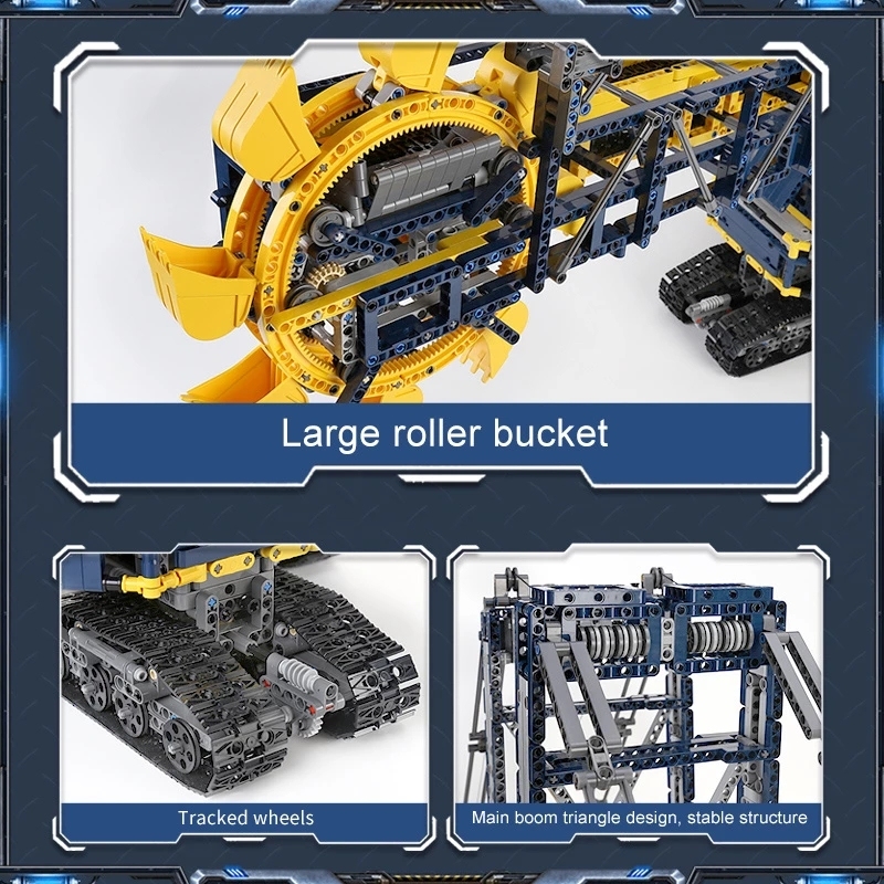 MOULDKING 17006 Technic Bucket Wheel Excavator Electric Remote Control APP Building Block Model 4588pcs Ship From China