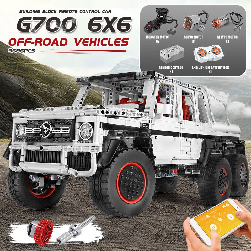 Mould King 13061 Technic Series &quot;Mercedes-Benz&quot; G63 6x6 1:10 Ship to USA 3-7 Days Delivery