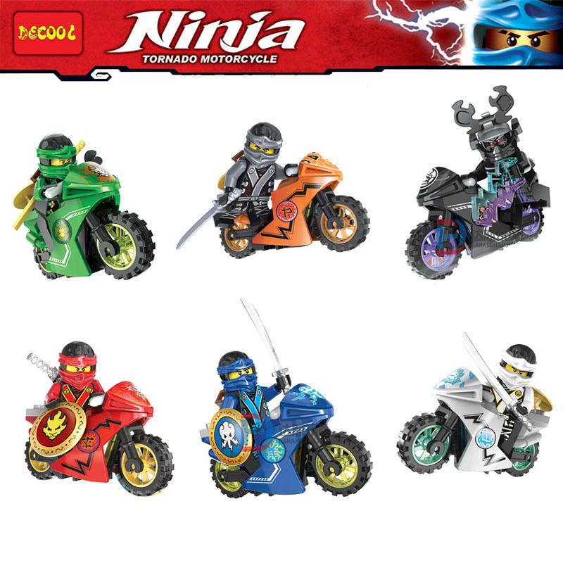 【Clearance Stock】Decool 10017-10022 Ninjago Motorcycle 6pcs/lot Ship From China