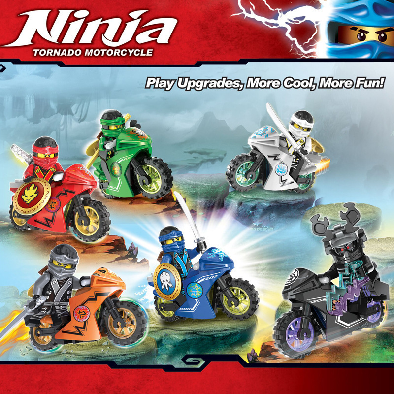 【Clearance Stock】Decool 10017-10022 Ninjago Motorcycle 6pcs/lot Ship From China