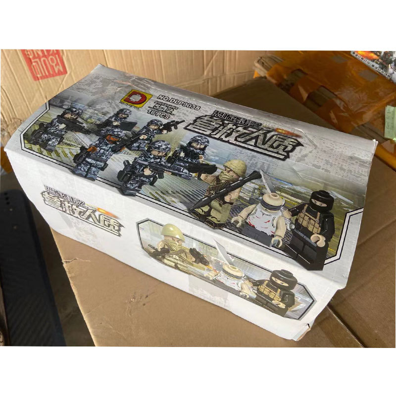 【Clearance Stock】DLP9038 Military Series SWAT Minifigure 8pcs/lot With Weapon Ship From China