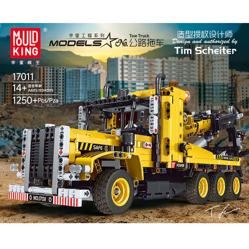 【Clearance Stock】Mould King 17011 High-Tech Series Tow Truck Building Blocks 1250pcs Bricks MOC-43434 Ship From China