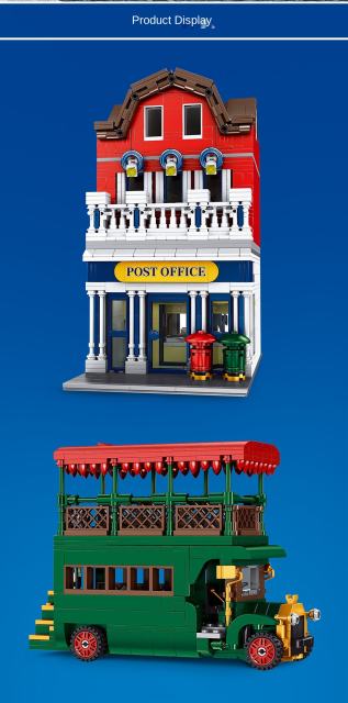 Mould King 11001 Street View Post Office Building Blocks City Modular House Bricks Educational Toys Ship From China