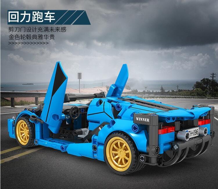&quot;Winner&quot; 7096 Technology Sports Car Assembled Small Particle Building Block 398pcs Bricks Toy Model Ship From China.