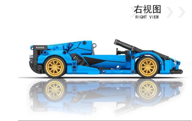 &quot;Winner&quot; 7096 Technology Sports Car Assembled Small Particle Building Block 398pcs Bricks Toy Model Ship From China.