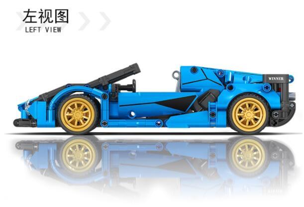 &quot;Winner&quot; 7096 Technology Sports Car Assembled Small Particle Building Block 398pcs Bricks Toy Model Ship From China.