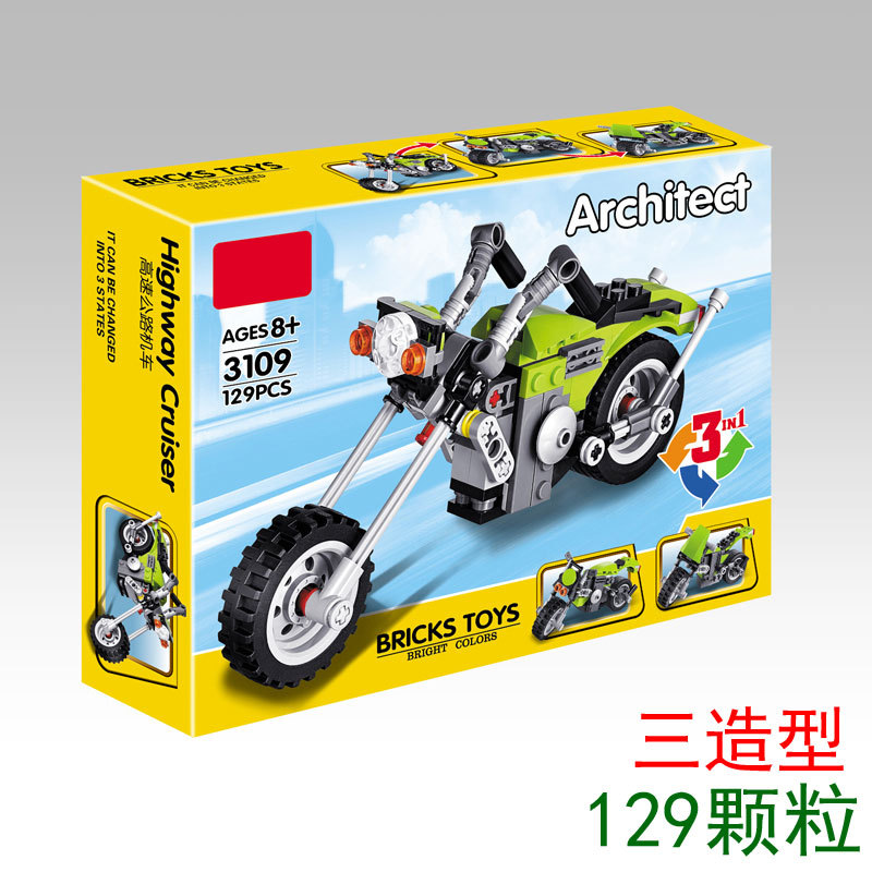【Clearance Stock】Decool 3109 Expert 3 in 1 Highway Cruiser Building Blocks 129pcs Bricks Ship From China