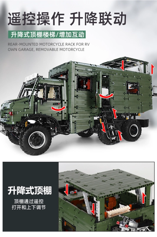 J907 High-Tech Series Rael Mercedes-Benz Unimog Building Blocks 6689pcs Bricks Toys Ship From Europe 3-7 Days Delivery