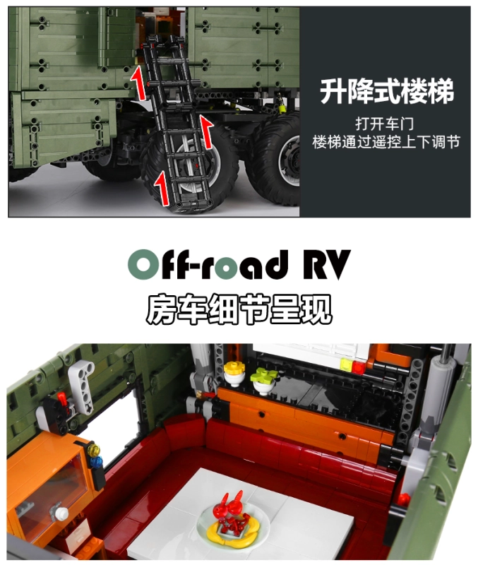 J907 High-Tech Series Rael Mercedes-Benz Unimog Building Blocks 6689pcs Bricks Toys Ship From Europe 3-7 Days Delivery