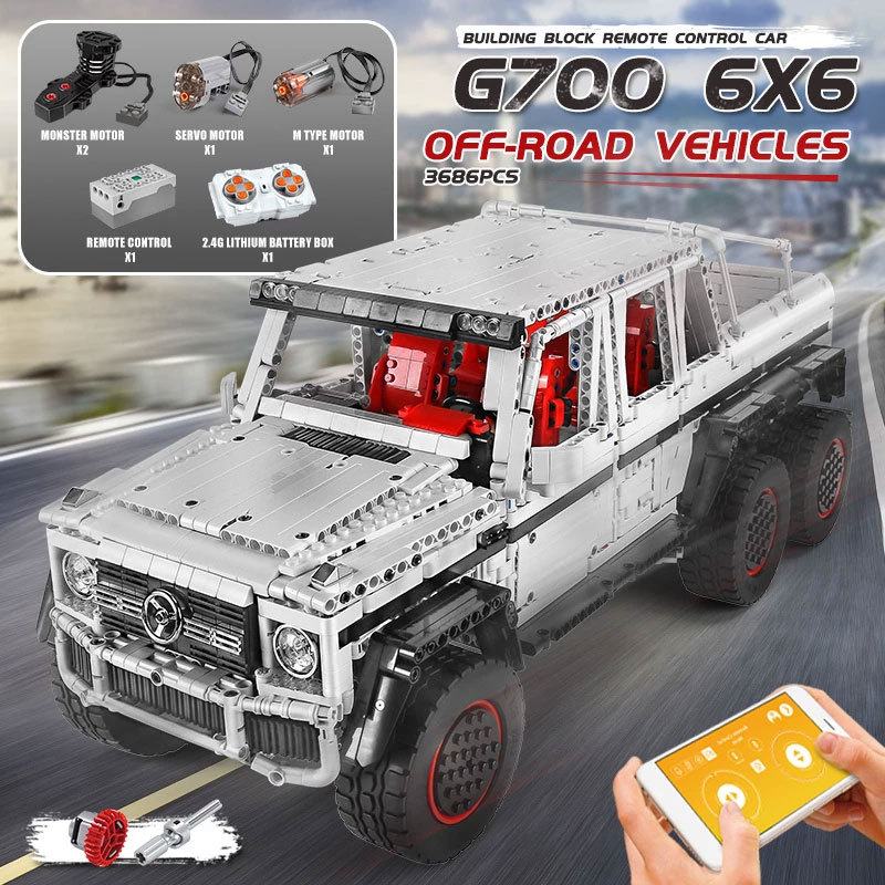 Mould King 13061 High-Tech Series "Mercedes-Benz" G63 6x6 1:10 Ship to Europe 3-7 Days Delivery