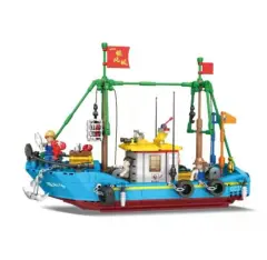 MOMAR C0359 civil boats building blocks 645pcs Model set kids toys ship from China.