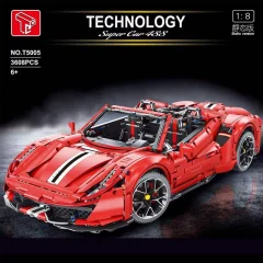 TAIGAOLE T5005 High-Tech Series Master Sports Car Red 1:8 Building Block Model 3608pcs Bricks Ship From China